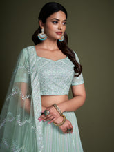 Bottal Gourd Heavy Georgette Embroidery with Sequins Work Lehenga